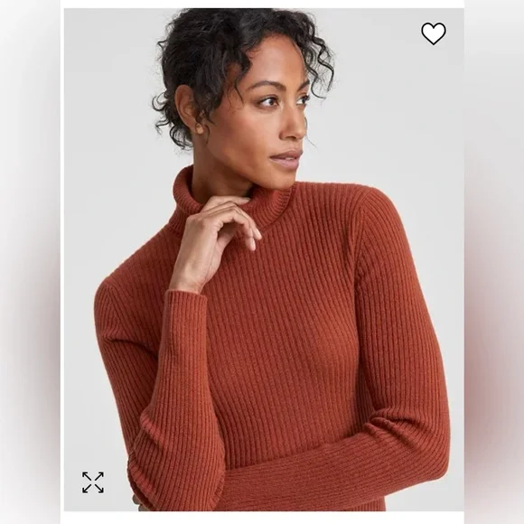 Charter Club Women's 100% Cashmere Turtleneck Midi Sweater Dress Size Medium - Picture 4 of 7